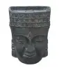Product image 1 of the product “Khmer-head as water feature, 67cm height, cast stone, hollow, handcrafted & coloured ”